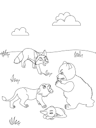Heal you are curious about the lion coloring page ideas.… Kids Pages The Lion The Bear And The Fox Coloring Home