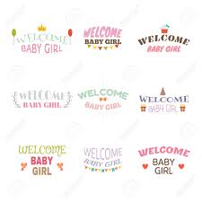 Welcome Baby Girl Baby Girl Arrival Postcards Baby Shower Card