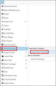 Using Word Templates In Dynamics 365 For Customer Engagement Apps