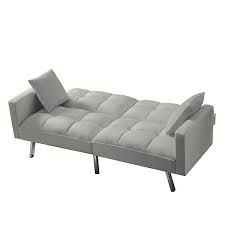 Velvet Futon Twin Size Sofa Bed