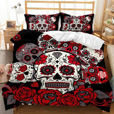 sugar skull bedding comforter cover set