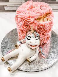 Girl With An Unicorn Unicorn Birthday Cake Unicorn Cake Design Diy  gambar png