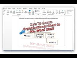 Create Organizational Chart In Office Word 2013 Very Simple