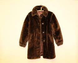 Vintage Faux Fur Coat Winter Coat Short