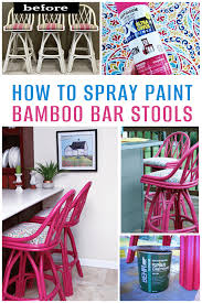 How To Spray Paint Bamboo Barstools And