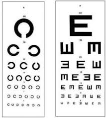 ecp eye testing c and e vision test