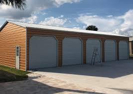 30x60 prefab steel garage 5 car