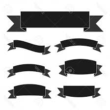Ribbon Banner Template Black And White Handandbeak