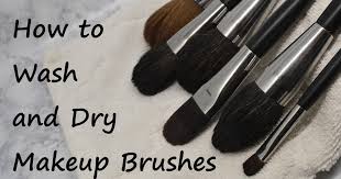 how to wash and dry makeup brushes