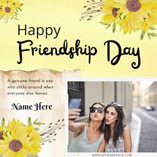 happy friendship day photo frame with