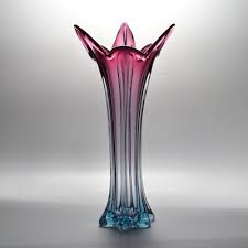 Large Murano Summerso Glass Vase From
