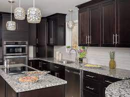 cozy dark brown kitchen cabinets