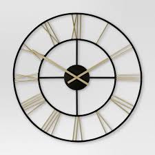 20 Decorative Wall Clock Gold Black