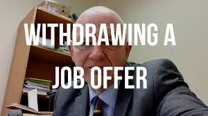 withdrawing a job offer what are the