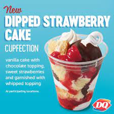 Dairy Queen Strawberry Cake Cupfection gambar png