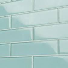 Ivy Hill Tile Contempo Light Green 2 In X 8 In Polished Glass Floor And Wall Tile 36 Pieces 4 Sq Ft Box