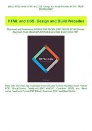 html and css design and build s