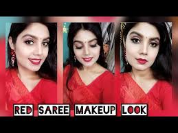 red saree makeup look look 3