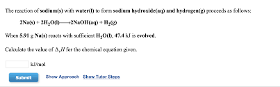 Solved The Reaction Of Sodium S With