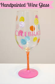 Hand Painted Wine Glass Amy Latta