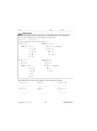 lesson reteach 5 10 solving fraction