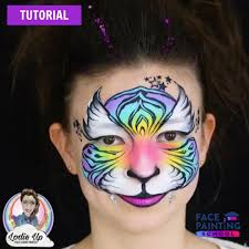colorful tiger face paint for beginners