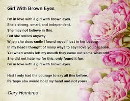 with brown eyes poem by gary hembree