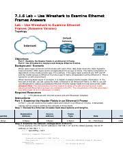 examine ethernet frames answers docx