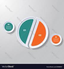 Pie Chart Or Area Chart Diagram Infographics Two