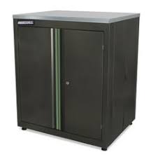 Equipped with one shelf that supports up to 50 lbs. Masterforce 30 1 2 W X 34 3 4 H X 24 D Base Garage Storage Cabinet At Menards