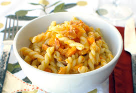 gemelli with ernut squash and bacon