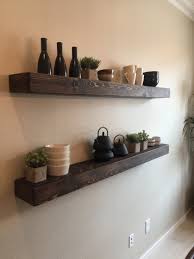 Large Rustic Style Floating Shelves