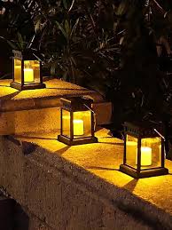 4 2 1pc Solar Candle Lights Outdoor Led
