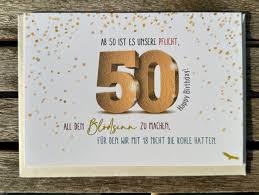 klappkarte happy birthday 50 ab 50