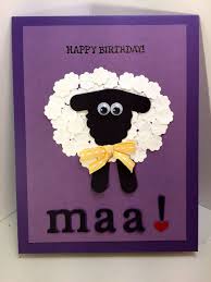 Happy Birthday Maa Humerous Handmade Birthday Card For Mom Purple