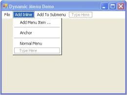 create a dynamic menu using c codeguru