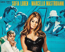 Image of Sophia Loren and Marcello Mastroianni in Yesterday, Today and Tomorrow (1963) movie poster