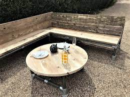 Round Wooden Coffee Table Garden