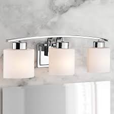 Design Classics Lighting Chrome Bathroom Vanity Wall Light With White Oval Frosted Glass Three Lights Vanity Lighting Fixtures Amazon Com