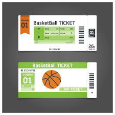Basketball Match Ticket Template Vector Free Download