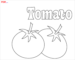 Tranh tô màu quả cà chua đẹp, đơn giản cho bé tập tô