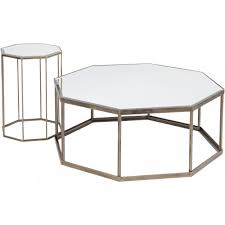 The metal frame and sides. Buy Octagonal Mirrored And Antique Gold Coffee Table At Fusion Living