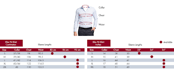 Mens Shirt Size Guide Van Heusen Mens Shirts Size Chart