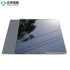 Flat Black Glass Sheet Aluminum Mirror