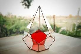 Colored Geometric Glass Terrarium