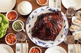 Then it's roasted—initially at a very high temperature to brown the exterior, and then finished at a very low temperature to break down the connective tissues, maximize. This Roasted Pork Shoulder Is The Easiest Most Impressive Dinner Party Dish Ever Bon Appetit