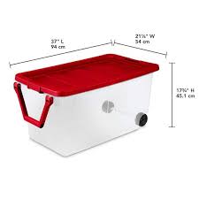 sterilite 160 qt wheeled storage box