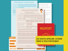 dubai visa for south african types