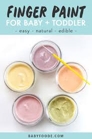 Edible Finger Paint For Baby