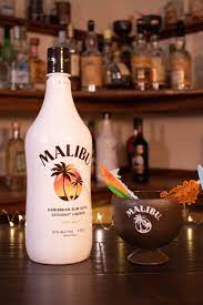 malibu coconut rum first pour tails